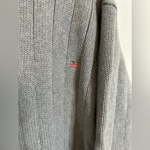 Polo Jeans Co Ralph Lauren Half Zip Gray Sweater - Picture 4 of 5